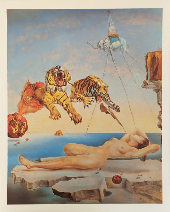 Salvador Dalí (after) - EDITION KUNSTKREIS - Traum verursacht durch den Flug einer Biene um einen Granatapfel eine Sekunde vor dem Aufwachen - 1990‹erne