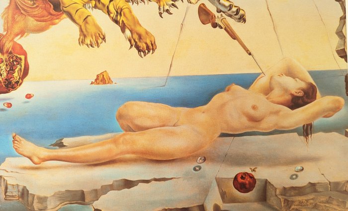 Salvador Dalí (after) - EDITION KUNSTKREIS - Traum verursacht durch den Flug einer Biene um einen Granatapfel eine Sekunde vor dem Aufwachen - 1990‹erne