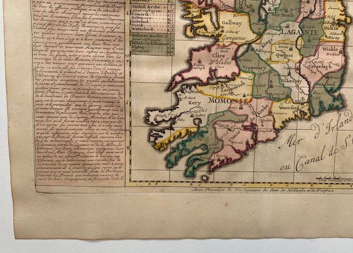 Irland - Irland; H. Chatelain - Carte Ancienne Et Moderne De L'Irlande… - 1701-1720