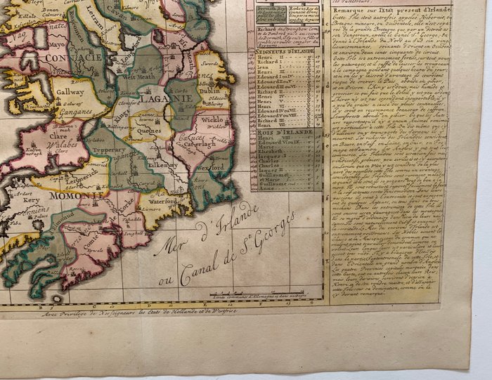 Irland - Irland; H. Chatelain - Carte Ancienne Et Moderne De L'Irlande… - 1701-1720