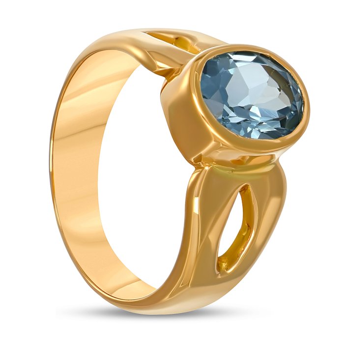 Ring - 15 karat Gulguld -  3.00ct. tw. Topas