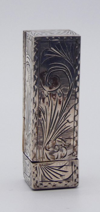 Art Nouveau Toiletsæt - Argenteria Fiorentina di Nucci Rodolfo fu Salvatore (57 FI) - Portarossetto in Argento Massiccio, - .800 sølv