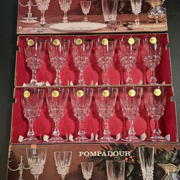 Cristal d'Arques - Champagneglas (12) - Krystal - Glas størrelse L 17cl