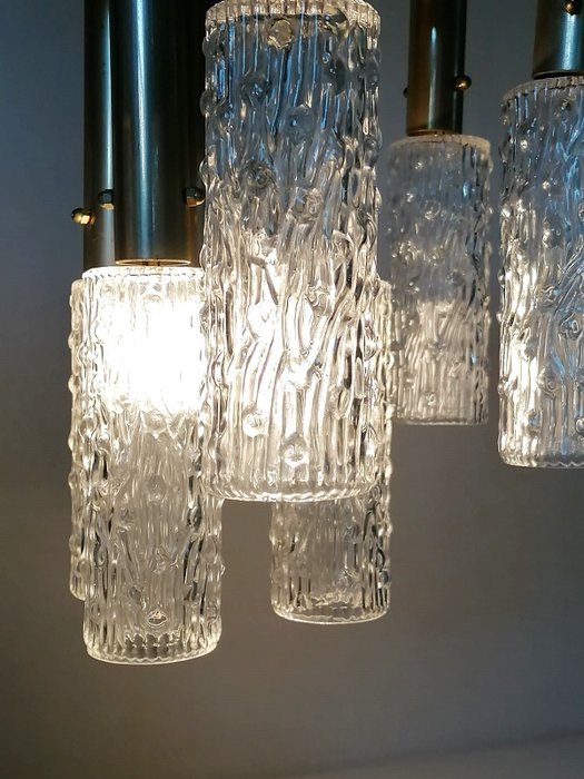 Sciolari - Hængende lampe - Messing, Murano glas - Lysekrone, pendel