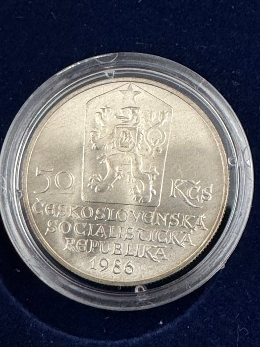 Tjekkoslovakiet. 50 Korun 1986 (2 monete) Proof  (Ingen mindstepris)