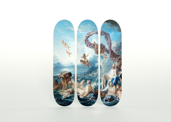 François Boucher (after) - The Triumph of Venus Triptych Skateboard