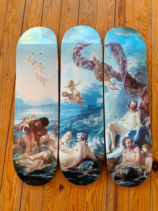 François Boucher (after) - The Triumph of Venus Triptych Skateboard