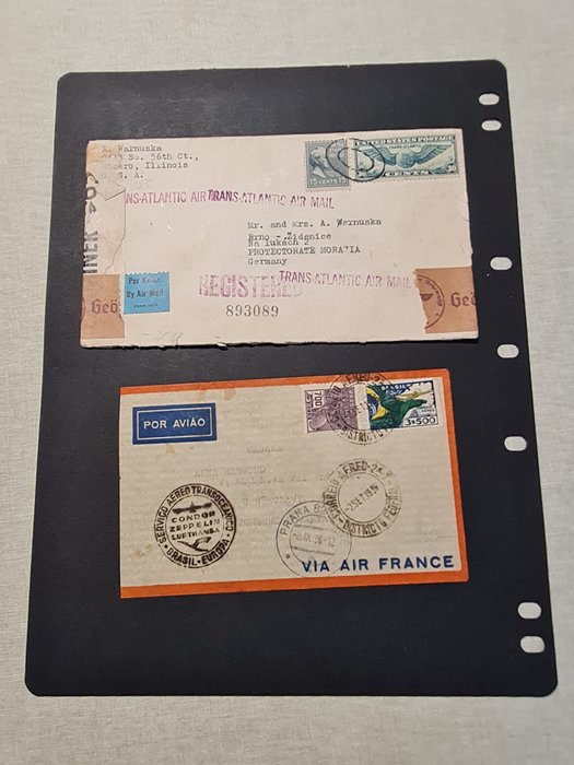 Förenta staterna 1936/1940 - Trans Atlantic Mail, Zeppelin Lufthansa