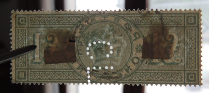 Storbritannien 1887/1900 - QV Yvert # 105c/v €750 - Perforeret