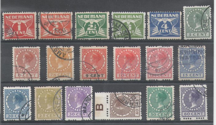 Holland 1925 - Tosidet rullesartering - NVPH R1/R18