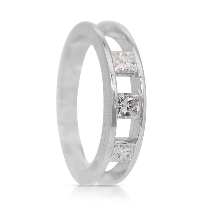 Ring - 18 kraat Hvidguld -  060ct tw Diamant (Natur)