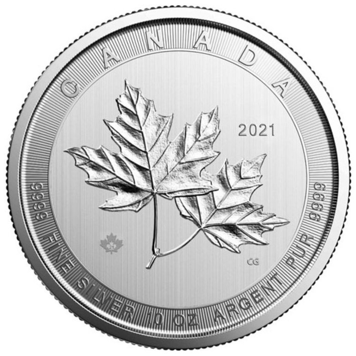 Canada. 50 Dollars 2021 "Magnificent Maple Leaf", 10 Oz (.999)