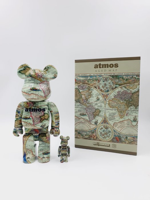 Medicom Toy - Be@rbrick 400% + 100% Atmos Aged Map Bearbrick  2023