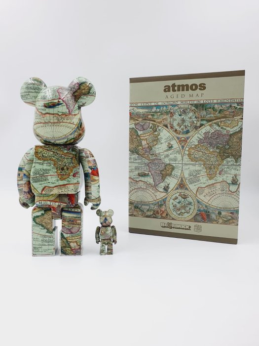 Medicom Toy - Be@rbrick 400% + 100% Atmos Aged Map Bearbrick  2023