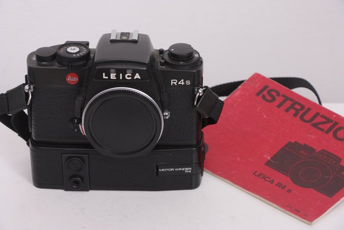 Leica R4 S Body con Winder + Handgrip R 14308 Analogt kamera