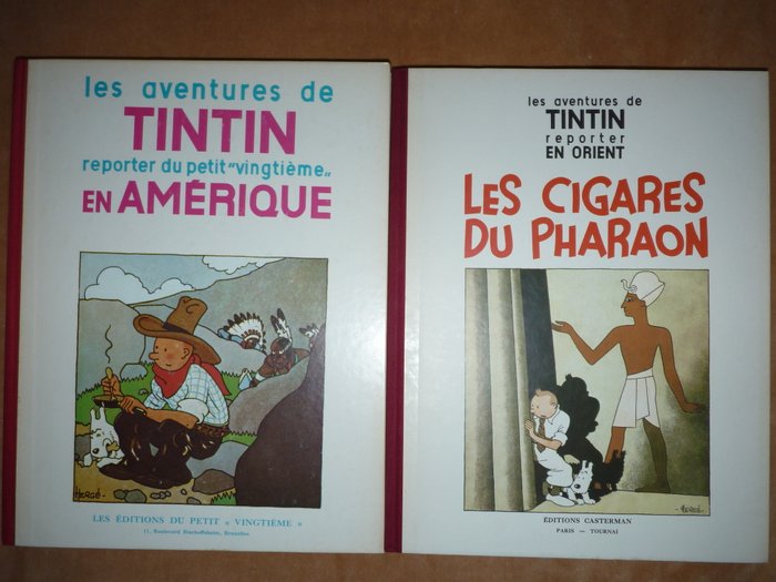 Tintin T1 à T4 - NB - 4 Faksimile album - Første udgave - 1981/1984