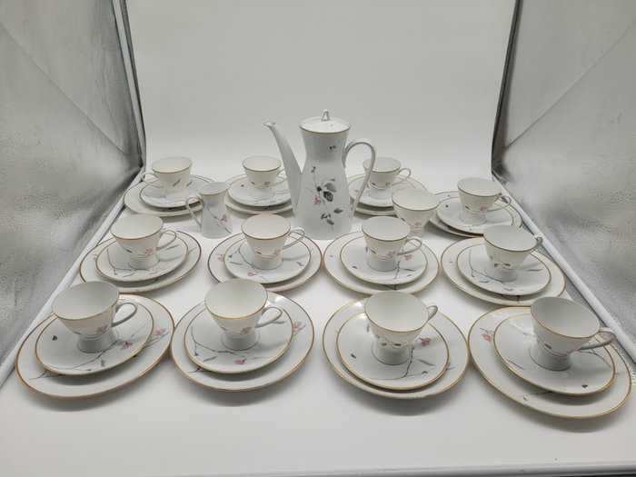 Rosenthal - Kaffesæt til 12 (39) - Japanische Kirschblüte - Form 2000 - Porcelæn