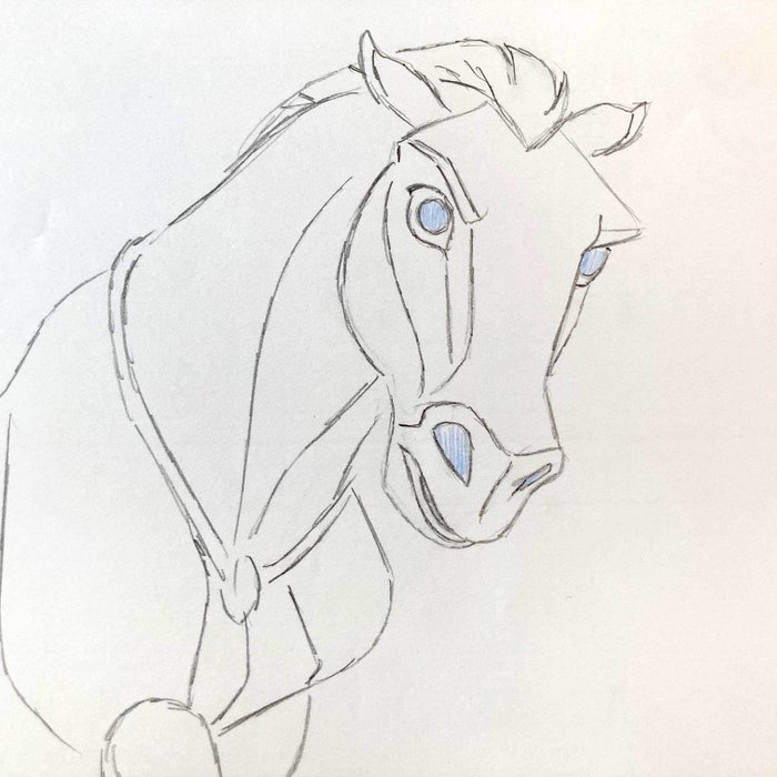 Spirit Original animationstegning - "Spirit: Stallion of the Cimarron" - DreamWorks, 2002