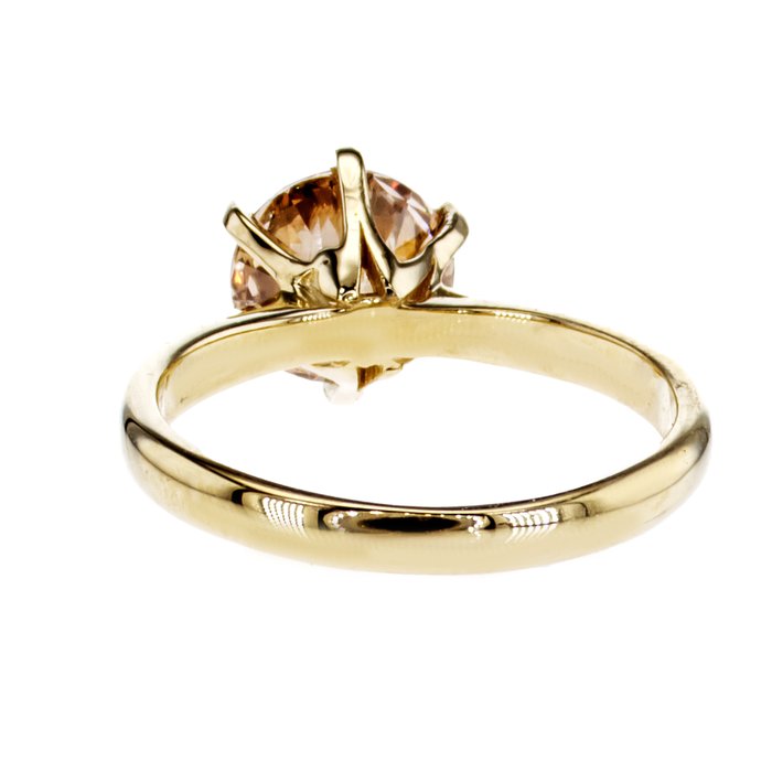 Ingen mindstepris - Forlovelsesring - 14 karat Gulguld -  2.03ct. tw. Diamant (Naturfarvet)