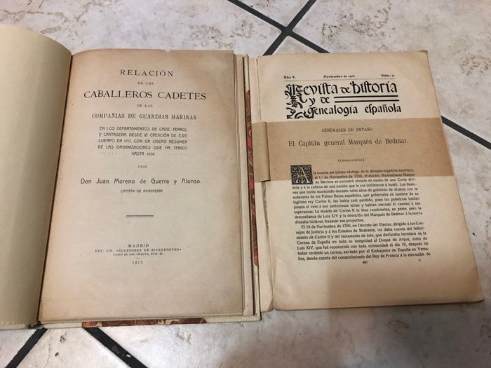 Juan Moreno de Guerra Y Alonso - AA.VV. - Relación de los Caballeros Cadetes de las Compañias de Guardias Marinas -Revista de Historia y de - 1913