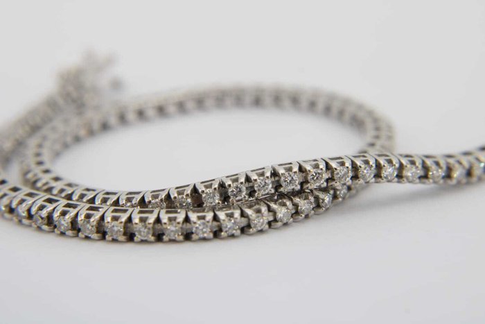 Armbånd - 18 kraat Hvidguld Diamant (Natur)