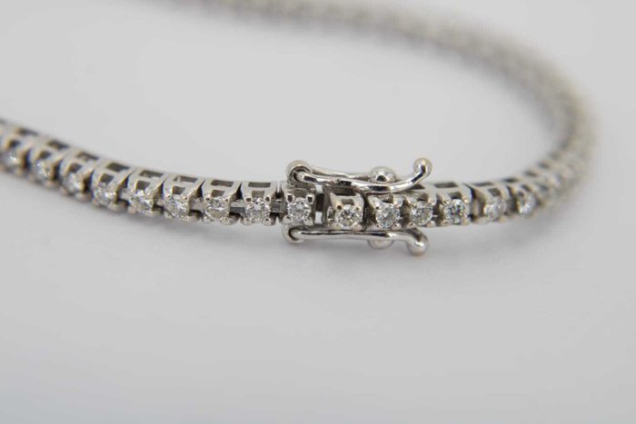 Armbånd - 18 kraat Hvidguld Diamant (Natur)