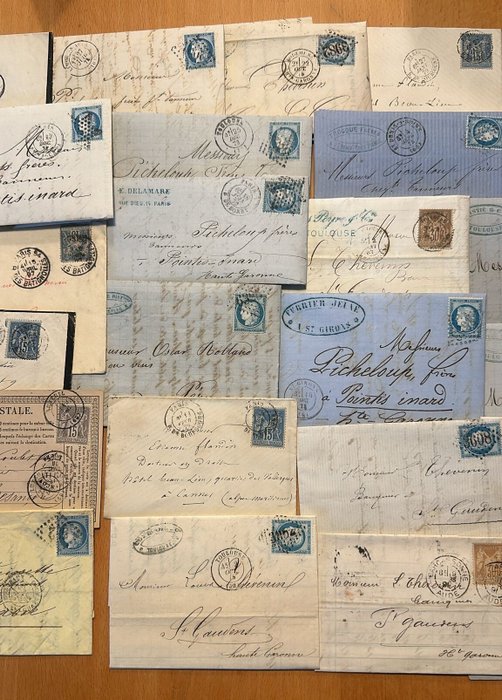 Frankrig  - Bon Lot de 30 Lettres Classiques de France avant 1900