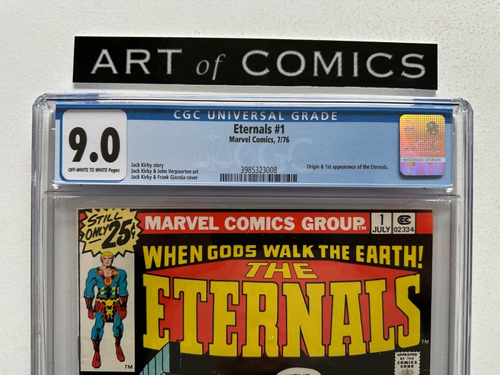 Eternals #1 - Origin  1st Appearance Of The Eternals - CGC 9.0 Graded - 1 Graded comic - Første udgave - 1976