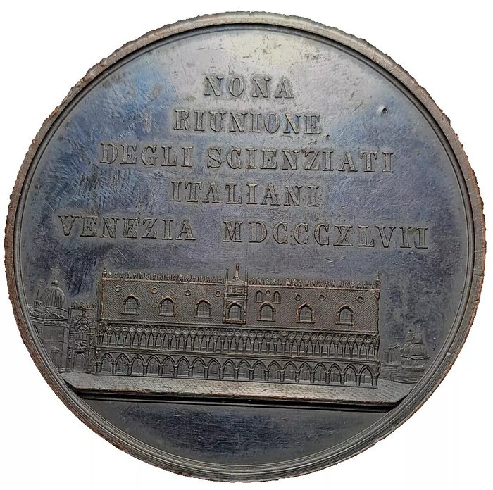 Italien. Bronze medal 1847 "Riunione degli scienziati italiani"  (Ingen mindstepris)