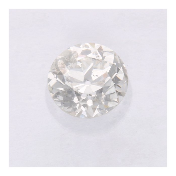 Ingen mindstepris - 1 pcs Diamant  (Natur)  - 0.57 ct - Rund - G - I1 - International Gemological Institute (IGI) - Gammelt europæisk snit