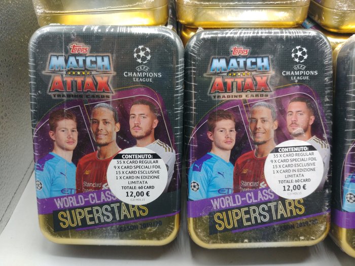 2019/20 Topps Match Attax Tin Boxes - 40 Sealed box - Næsten så god som ny (NM)