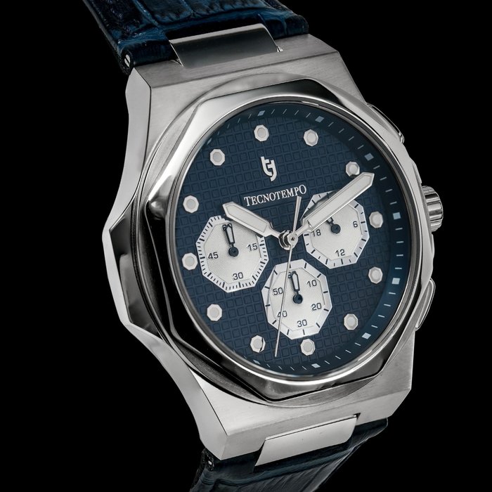 Tecnotempo - Chronograph "Ocatogon" - Blue dial - - TT.OCT.BL - Mænd - 2011-nu