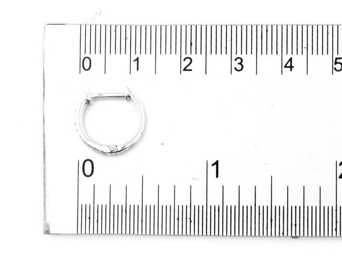 Øreringe - 14 karat Hvidguld -  0.43ct. tw. Diamant (Natur)