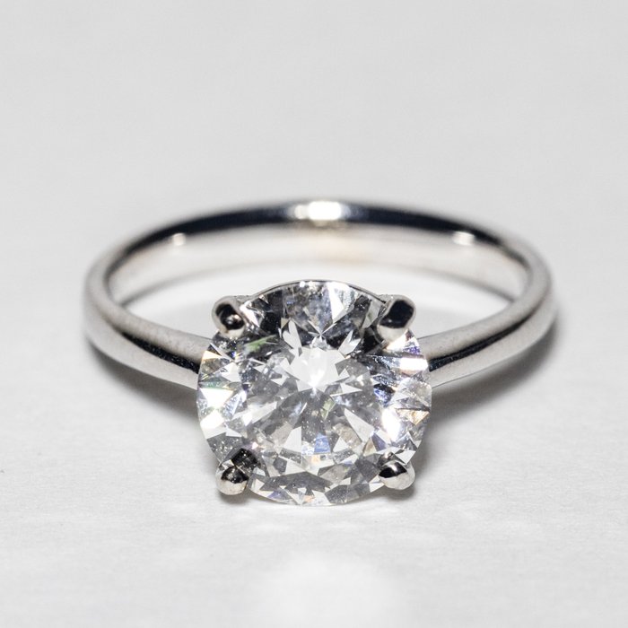 Ingen mindstepris - Forlovelsesring - 18 kraat Hvidguld -  3.00ct. tw. Diamant (Laboratoriedyrket) - F VS2 IDEAL