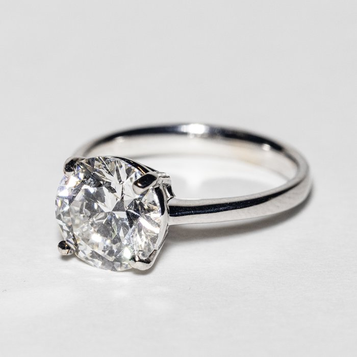 Ingen mindstepris - Forlovelsesring - 18 kraat Hvidguld -  3.00ct. tw. Diamant (Laboratoriedyrket) - F VS2 IDEAL