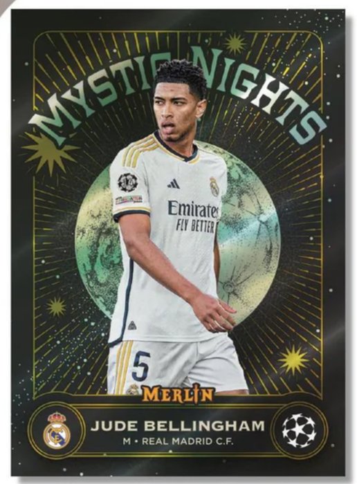 2023/24 Topps Merlin Ronaldo, Cristiano Ronaldo, Lionel Messi, Look for AUTOGRAPHS 7 packs per box, 4 cards per pack - 1 Sealed box - Glimrende (EX)