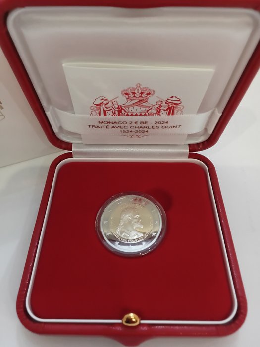 Monaco. 2 Euro 2024 "500 Ans du Traité de Burgos - Charles Quint" Proof