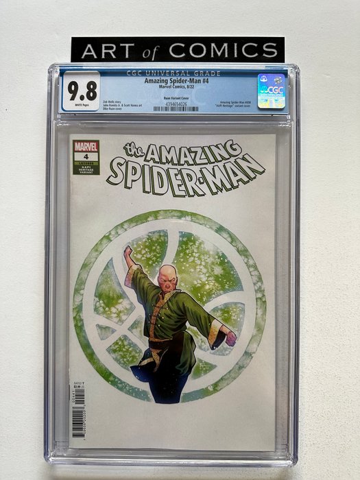 The Amazing Spider-Man #4 (Amazing Spider-Man #896) - Dike Ruan Variant Cover - CGC Graded 98 - Extremely High Grade!! - White Pages!! - 1 Graded comic - Første udgave - 2022