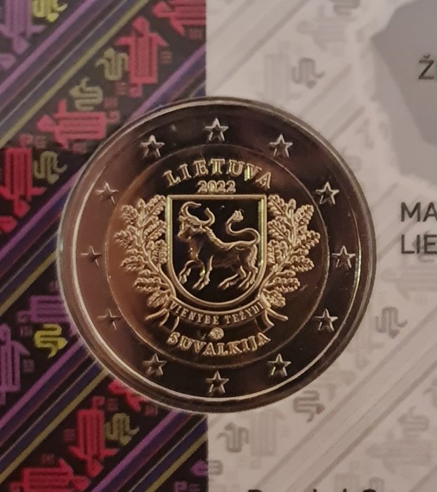 Litauen. 2 Euro 2022 "Suvalkija" (3 coincards)  (Ingen mindstepris)