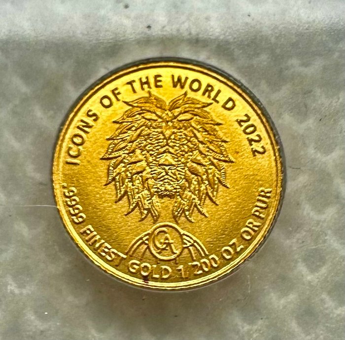 Rwanda 10 Amafranga 2022 Icons of the World - "Mandala-Lowe" 1/200 Oz (999)  (Ingen mindstepris)