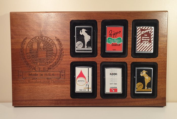 Zippo, Vintage Box Design Series Set - Limited, 250 made - Lighter - Stål -  (6)