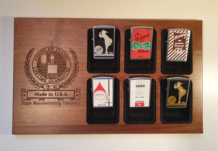 Zippo, Vintage Box Design Series Set - Limited, 250 made - Lighter - Stål -  (6)