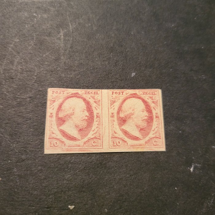 Holland 1852 - 2n par plade 8 MNH - NVPH 2