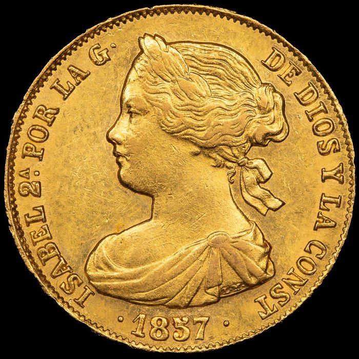 Spanien. Isabel II (1833-1868). 100 Reales 1857 Sevilla  (Ingen mindstepris)