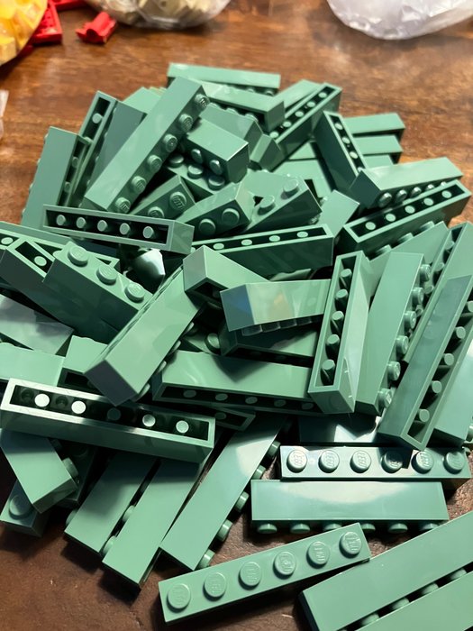 Lego - 80 bricks 1x6, kleur sand green