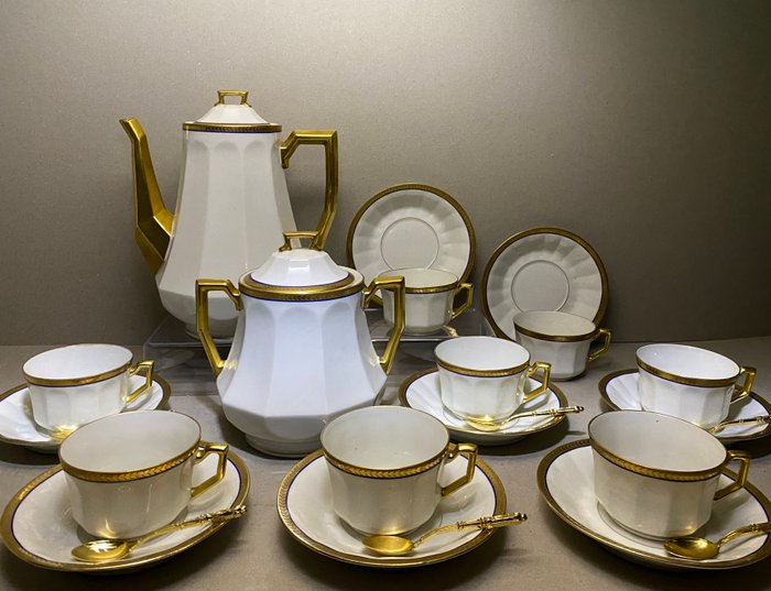 Limoges, Léon Texeraud - Kaffesæt - Porcelæn