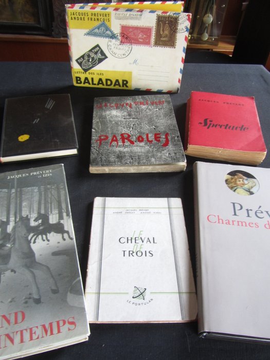 Jacques Prévert - Lot de 7 livres - 1945-1999