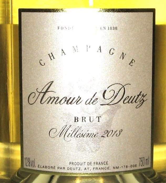 2013 Deutz, Amour de Deutz - Champagne Brut - 1 Flaske (0,75L)