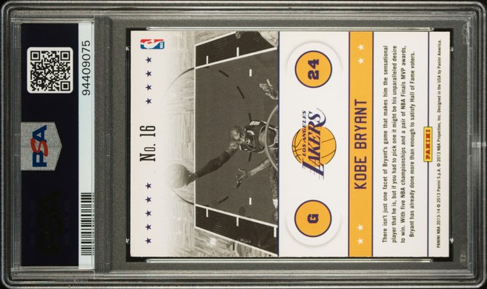 2013 Panini Hoops Above The Rim Kobe Bryant #16 Chinese PSA 8 Graded card