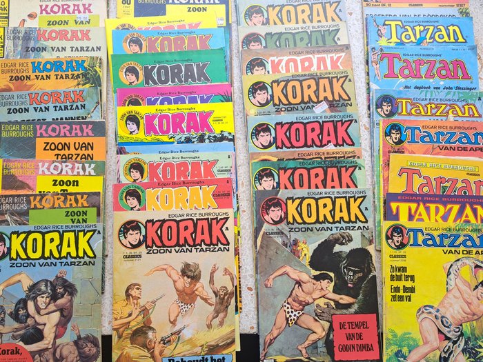 tarzan korak - Tarzan/Korak classics - Diverse nummers - zie beschrijving - 125 Album - Første udgave - 1966/1981